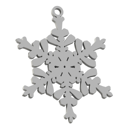 Grafika prezentuje trójwymiarowy model śnieżynki