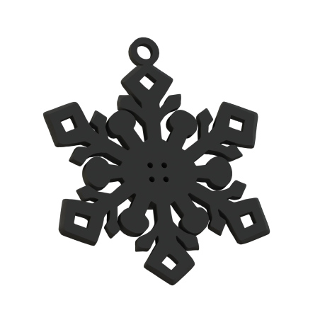 Grafika prezentuje trójwymiarowy model śnieżynki