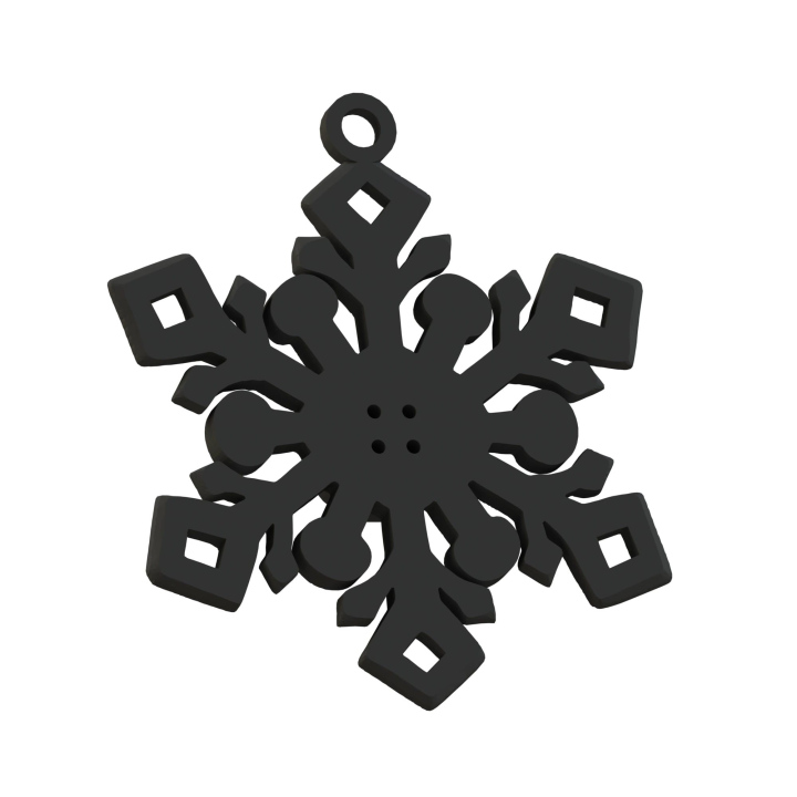 Grafika prezentuje trójwymiarowy model śnieżynki