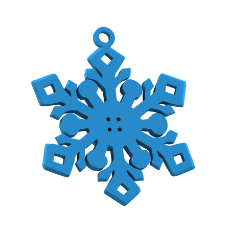 Grafika prezentuje trójwymiarowy model śnieżynki