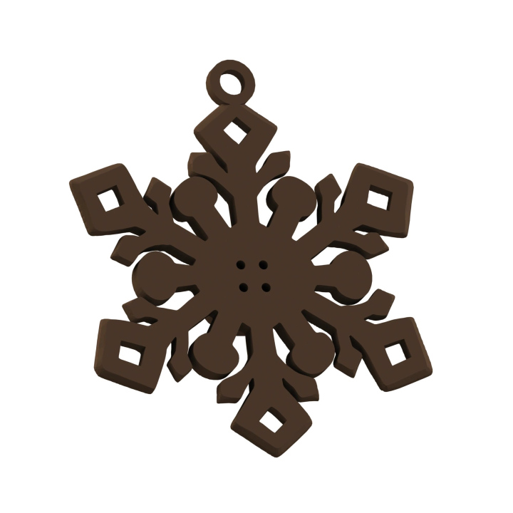 Grafika prezentuje trójwymiarowy model śnieżynki