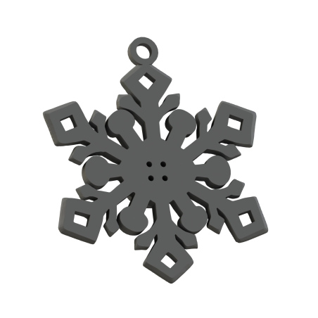 Grafika prezentuje trójwymiarowy model śnieżynki