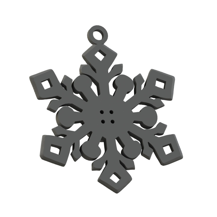 Grafika prezentuje trójwymiarowy model śnieżynki