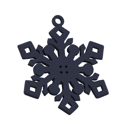 Grafika prezentuje trójwymiarowy model śnieżynki