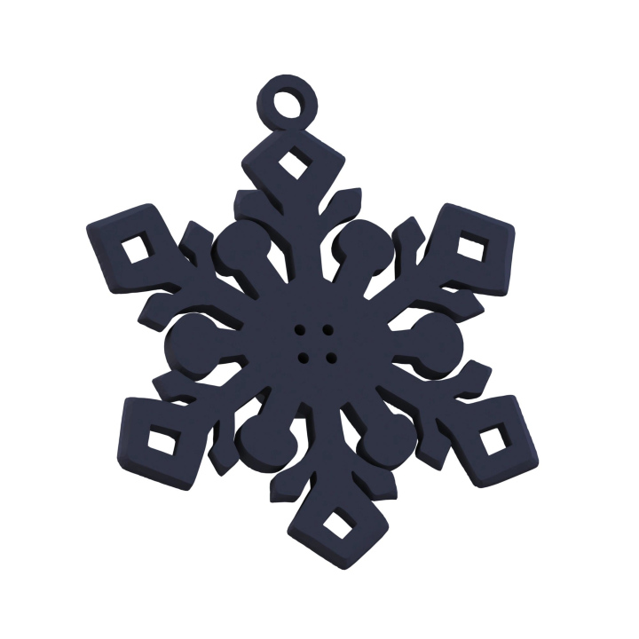 Grafika prezentuje trójwymiarowy model śnieżynki