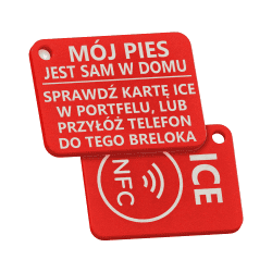 Брелок NFC ICE - Пес залишився сам вдома | Fluo Dog