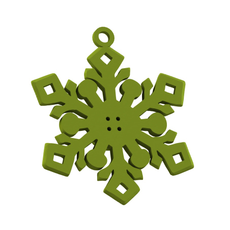 Grafika prezentuje trójwymiarowy model śnieżynki