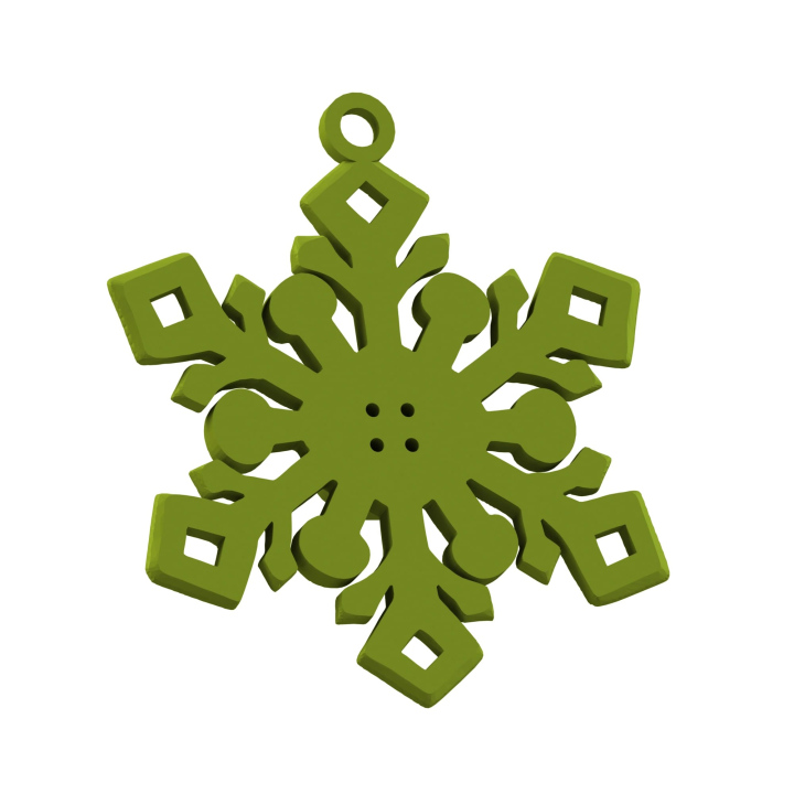 Grafika prezentuje trójwymiarowy model śnieżynki