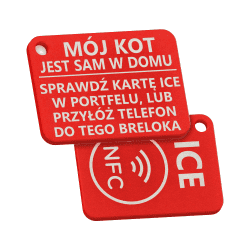 Brelok ICE NFC – Katt ensam hemma | Fluo Dog