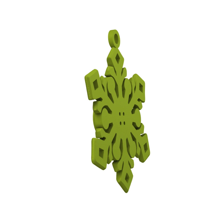 Obrazek demonstruje lekką konstrukcję śnieżynki