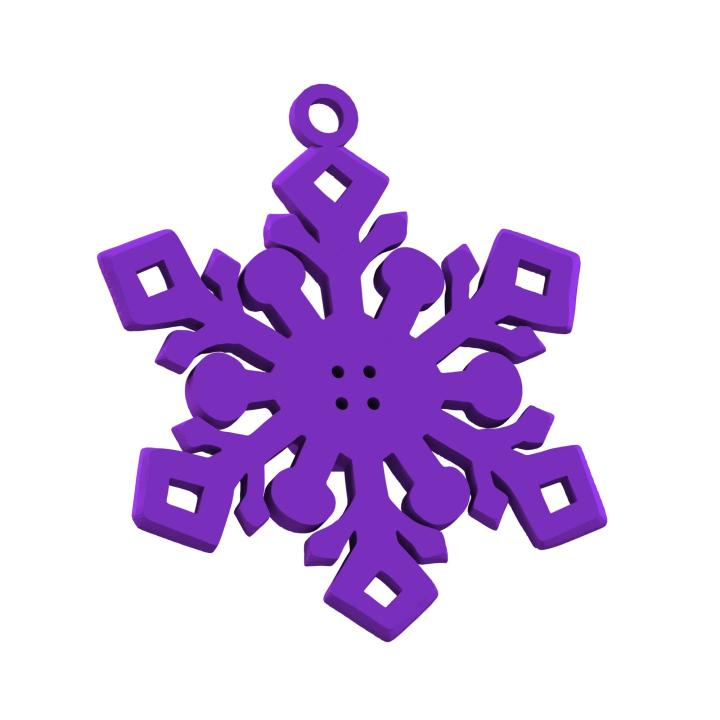 Grafika prezentuje trójwymiarowy model śnieżynki