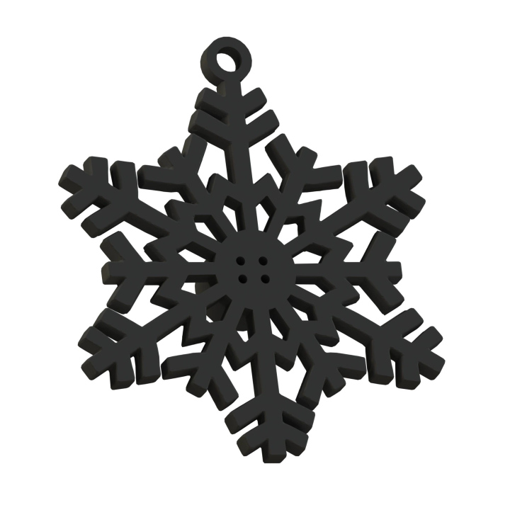 Grafika prezentuje trójwymiarowy model śnieżynki