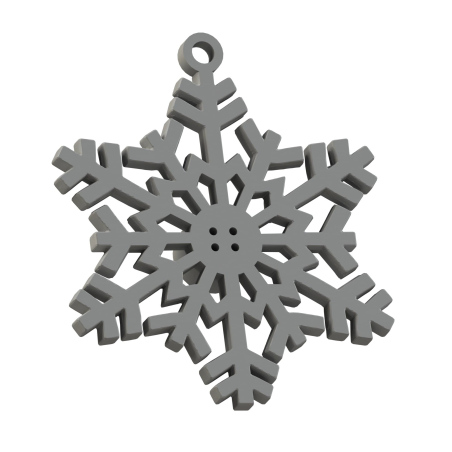 Grafika prezentuje trójwymiarowy model śnieżynki