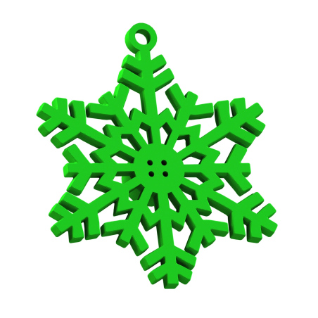 Grafika prezentuje trójwymiarowy model śnieżynki
