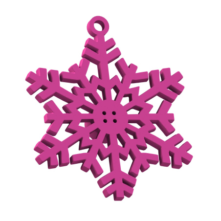 Grafika prezentuje trójwymiarowy model śnieżynki