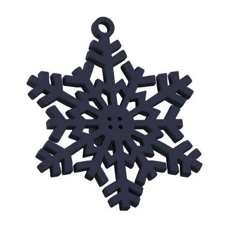 Grafika prezentuje trójwymiarowy model śnieżynki