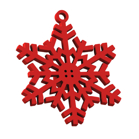 Grafika prezentuje trójwymiarowy model śnieżynki