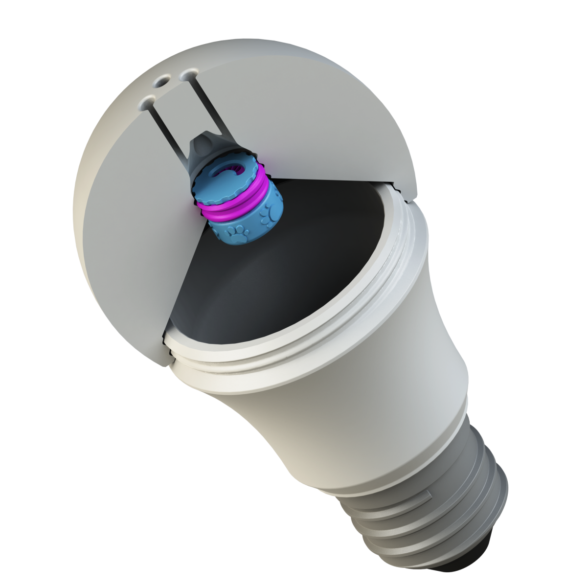 Attrapp för E27-lampa till Nosework - realistisk doftgömma | Fluo.Dog