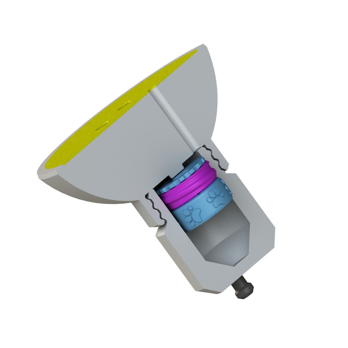 Fake E27 Bulb for Nosework - realistic scent hiding | Fluo.Dog