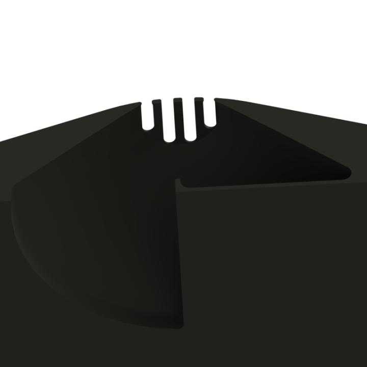 Aerodynamiczny kształt dysku uniemożliwiający psu podniesienie go zębami