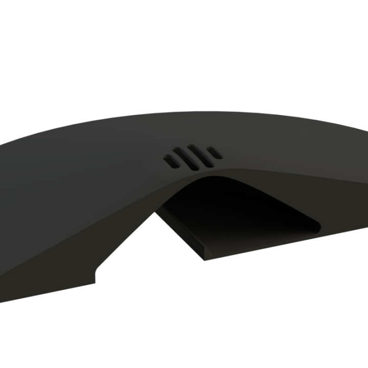 Zbliżenie na detale i szczeliny wylotowe w dysku zapachowym Pocket