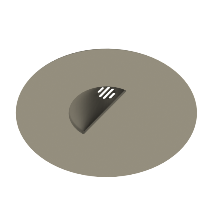 Scent Disk Pocket z widocznym rantem zabezpieczającym próbkę zapachową