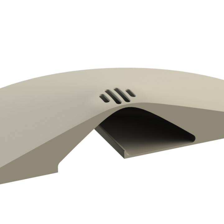 Zbliżenie na detale i szczeliny wylotowe w dysku zapachowym Pocket