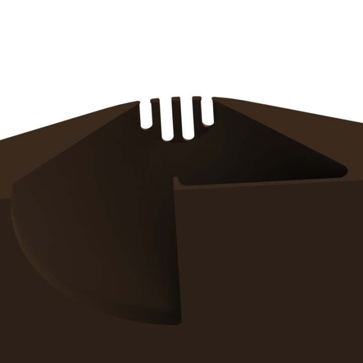 Aerodynamiczny kształt dysku uniemożliwiający psu podniesienie go zębami