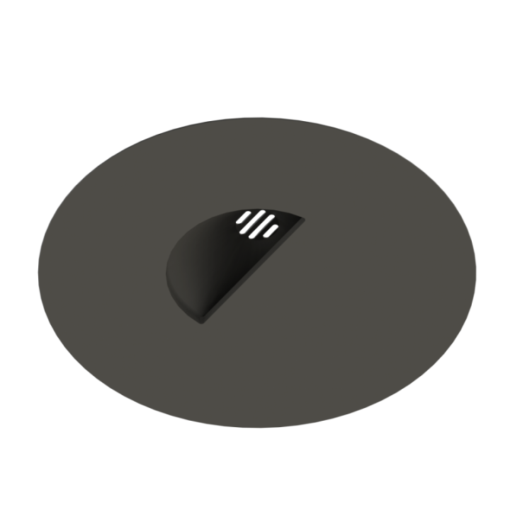 Scent Disk Pocket z widocznym rantem zabezpieczającym próbkę zapachową