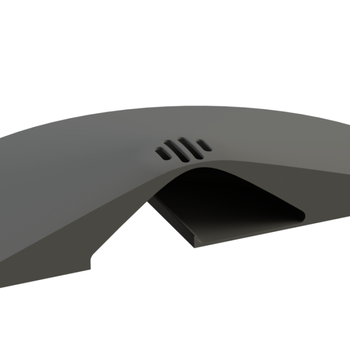 Zbliżenie na detale i szczeliny wylotowe w dysku zapachowym Pocket