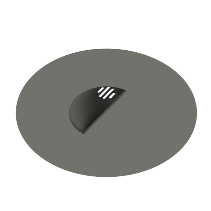 Scent Disk Pocket z widocznym rantem zabezpieczającym próbkę zapachową