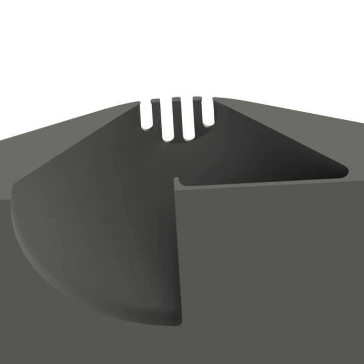 Aerodynamiczny kształt dysku uniemożliwiający psu podniesienie go zębami