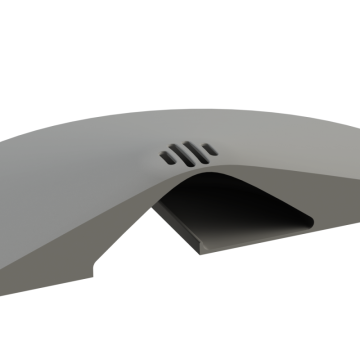 Zbliżenie na detale i szczeliny wylotowe w dysku zapachowym Pocket