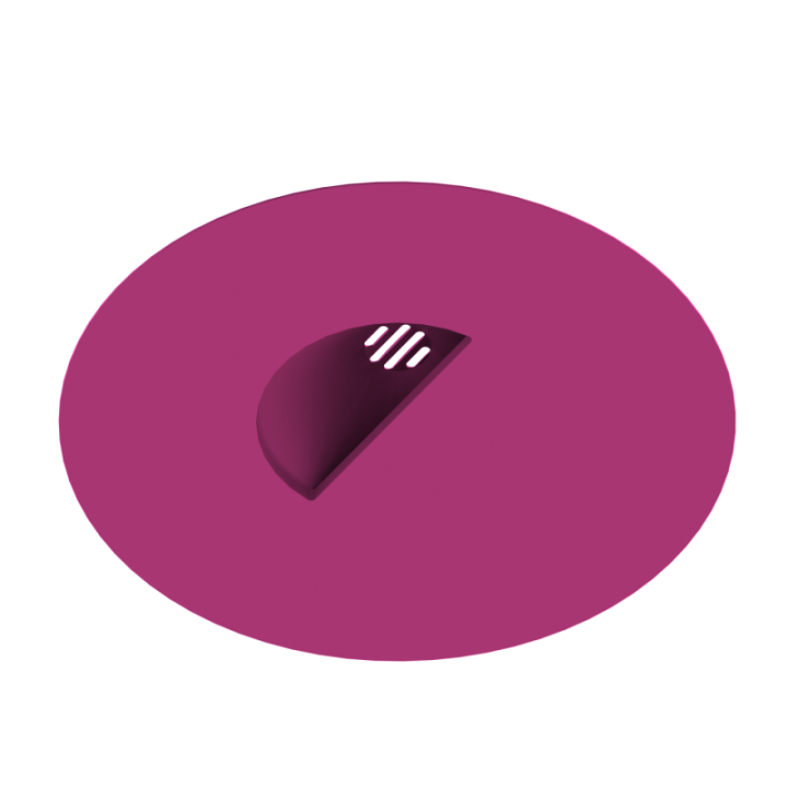 Scent Disk Pocket z widocznym rantem zabezpieczającym próbkę zapachową