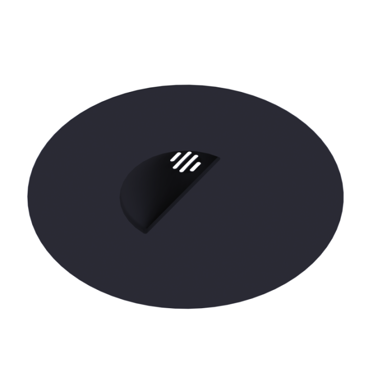 Scent Disk Pocket z widocznym rantem zabezpieczającym próbkę zapachową