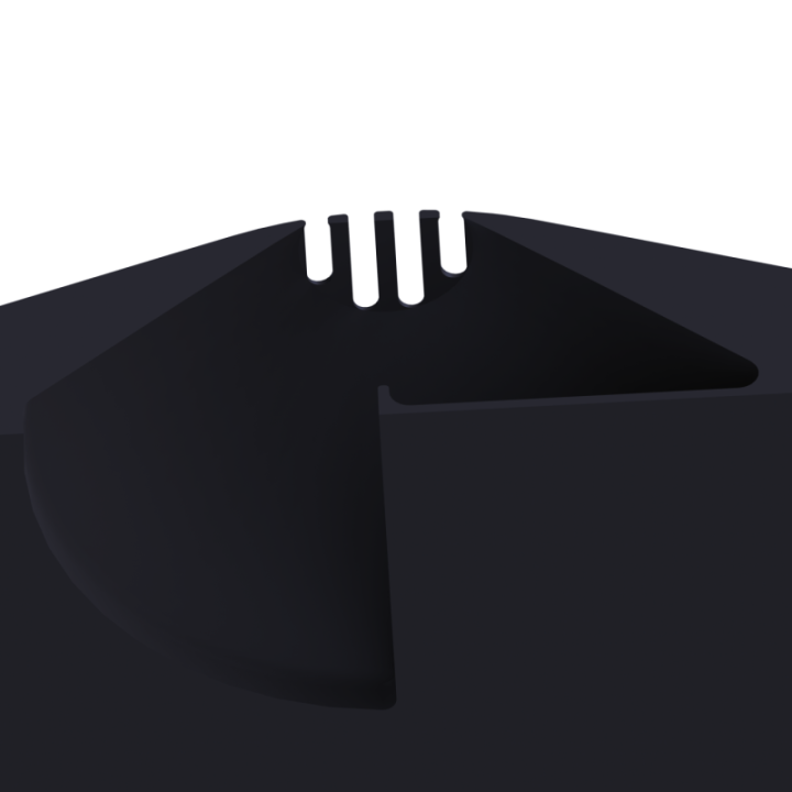 Aerodynamiczny kształt dysku uniemożliwiający psu podniesienie go zębami