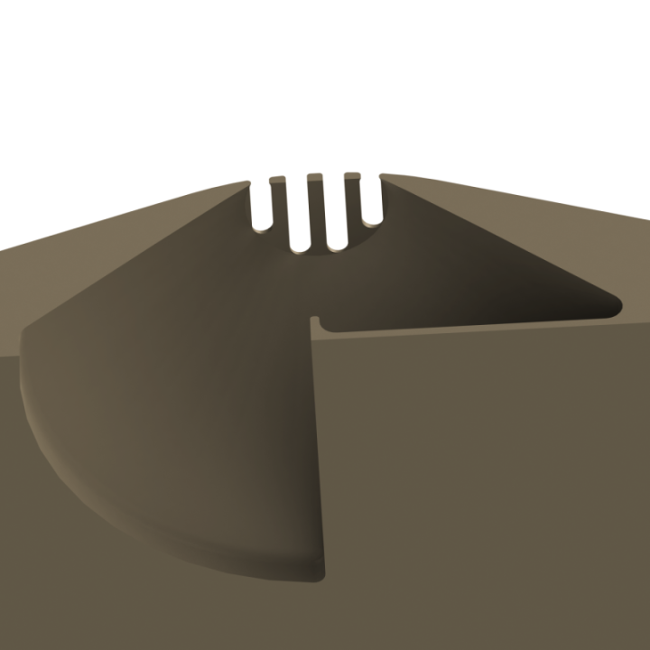 Aerodynamiczny kształt dysku uniemożliwiający psu podniesienie go zębami