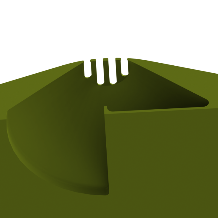Aerodynamiczny kształt dysku uniemożliwiający psu podniesienie go zębami