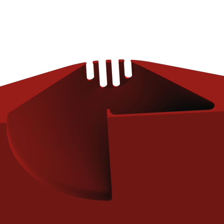 Aerodynamiczny kształt dysku uniemożliwiający psu podniesienie go zębami