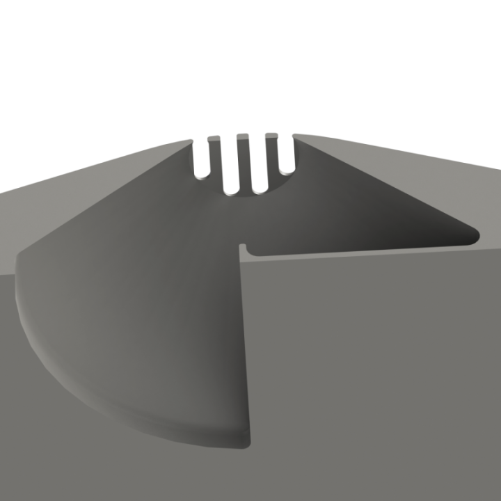 Aerodynamiczny kształt dysku uniemożliwiający psu podniesienie go zębami