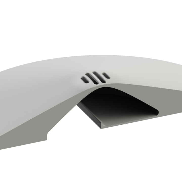 Zbliżenie na detale i szczeliny wylotowe w dysku zapachowym Pocket