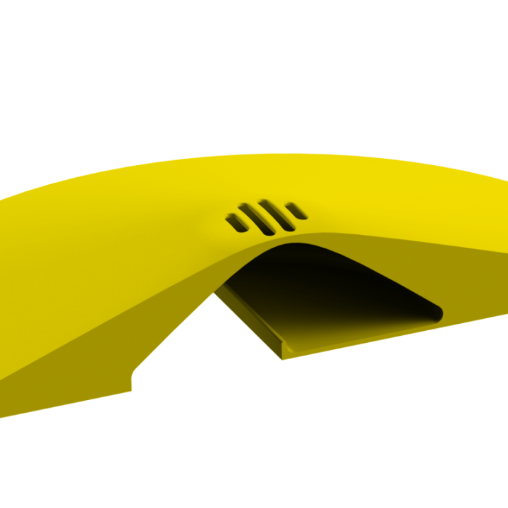 Zbliżenie na detale i szczeliny wylotowe w dysku zapachowym Pocket