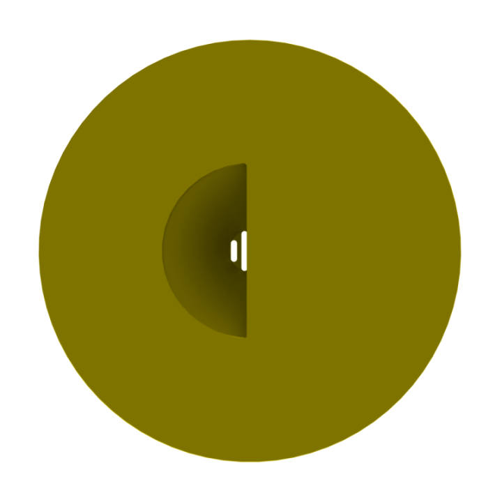 Konstrukcja dysku zapachowego bez krawędzi zapobiegająca przesuwaniu łapą