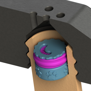 Mango desenroscable del martillo Scent Hammer con rosca visible