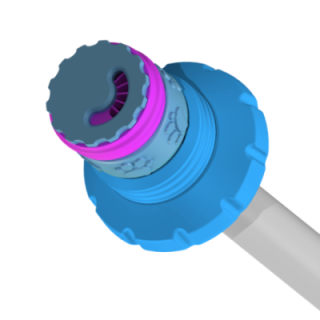 Disassembled Scent Driver screwdriver with visible space for the can