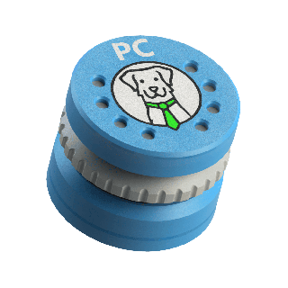 Fluonose Mikro+ - scatola per il scent training con etichetta "P+C" per buccia d'arancia e cannella (2,5 cm)