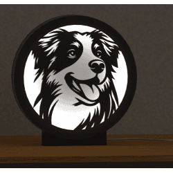 LED-lampe Border Collie (neutralt lys) | Fluo Dog