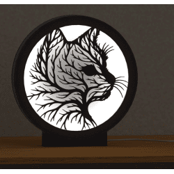 Lampa - kattbuske (neutral färg på ljuset)