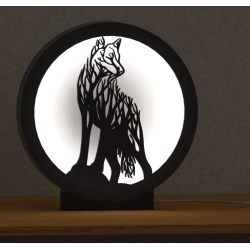 Lampka - drzewo w kształcie psa (neutralna barwa światła)