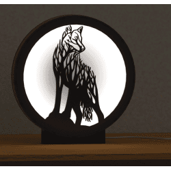 Luz - árbol en forma de perro (color de luz neutro)